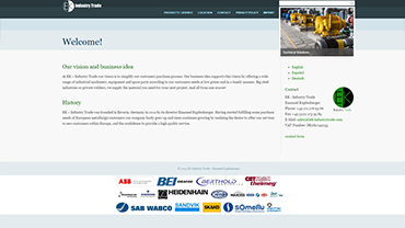 Screenshot zur Webseite von EK-Industry Trade