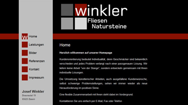 Screenshot zur Webseite von Josef Winkler